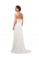 Sleeveless Sweetheart Soft Chiffon Ivory Chapel Train Wedding Gowns Adelaide