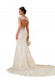 Sleeveless Sweetheart Lace Ivory Chapel Train Modern Wedding Dress Adelaide