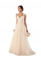 Sleeveless Sweetheart Tulle & Lace Ivory Chapel Train Wedding Dress Adelaide
