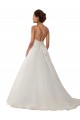 Sleeveless Spaghetti Straps Tulle & Lace Ivory Chapel Train Boho Wedding Dress Adelaide