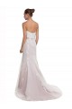 Sleeveless Strapless Tulle & Lace Ivory & Pink Sweep Train Beach Wedding Dress Adelaide