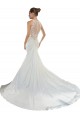 Sleeveless Sweetheart Satin Ivory Chapel Train Beach Wedding Gowns Adelaide