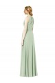 Sleeveless Halter Neck Soft Chiffon Emerald Green Long Bridesmaid Dress Adelaide