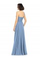 Sleeveless One Shoulder Soft Chiffon Dusty Blue Long Formal Dress / Bridesmaid Dress Adelaide