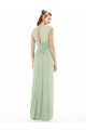 Cap Sleeves Sweetheart Soft Chiffon Sage Long Formal Dress / Bridesmaid Dress Adelaide
