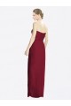Sleeveless Sweetheart Soft Chiffon Burgundy Sheath Long Bridesmaid Dress Adelaide