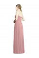 Sleeveless Strapless Chiffon Dusty Pink Long Bridesmaid Dress / Evening Dress Adelaide