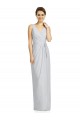 Sleeveless V-Neck Soft Chiffon Frost Long Bridesmaid Dress Adelaide
