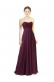 Sleeveless Sweetheart Chiffon Grape Long Bridesmaid Dress Adelaide
