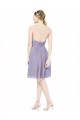 Sleeveless Sweetheart Soft Chiffon Burgundy Knee Length Bridesmaid Dress Adelaide