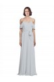 Sleeveless Spaghetti Straps Soft Chiffon Frost Long Formal Dress / Bridesmaid Dress Adelaide