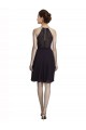 Sleeveless High Neck Soft Chiffon Grape Knee Length Bridesmaid Dress Adelaide