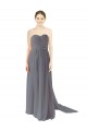 Sleeveless Sweetheart Chiffon Slate Grey Long Bridesmaid Dress / Evening Dress Adelaide