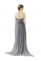 Sleeveless Sweetheart Chiffon Slate Grey Long Bridesmaid Dress / Evening Dress Adelaide