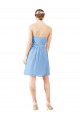 Sleeveless Strapless Soft Chiffon Periwinkle Knee Length Bridesmaid Dress Adelaide