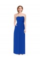 Sleeveless Sweetheart Soft Chiffon Royal Blue Long Bridesmaid Dress Adelaide
