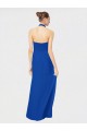 Sleeveless Halter Neck Chiffon Royal Blue Long Floor Length Bridesmaid Dress Adelaide