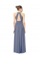 Sleeveless Halter Neck Chiffon Royal Blue Long Bridesmaid Dress / Evening Dress Adelaide