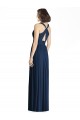 Sleeveless V-Neck Chiffon Dark Navy Long Floor Length Bridesmaid Dress Adelaide