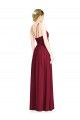 Sleeveless Halter Neck Chiffon Burgundy Long Formal Dress / Bridesmaid Dress Adelaide