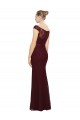 Cap Sleeves Bateau Neck Soft Chiffon Burgundy Gold Long Bridesmaid Dress Adelaide