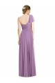 Flutter Sleeves Sweetheart Soft Chiffon Dark Lavender Long Formal Dress / Bridesmaid Dress Adelaide