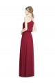 Sleeveless V-Neck Soft Chiffon Burgundy Long Evening Gowns / Bridesmaid Dress Adelaide