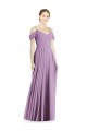 Sleeveless Spaghetti Straps Soft Chiffon Dark Lavender Long Semi Formal Evening Dress / Bridesmaid Dress Adelaide