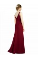 Sleeveless V-Neck Chiffon Burgundy Long Bridesmaid Dress / Evening Dress Adelaide