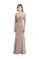 Half Sleeves High Neck Soft Chiffon & Lace Long Bridesmaid Dress Adelaide