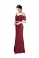 Cold Shoulder Sweetheart Soft Chiffon Burgundy Long Bridesmaid Dress Adelaide