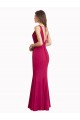 Sleeveless High Neck Soft Chiffon Red Long Prom Dress / Bridesmaid Dress Adelaide