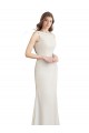 Sleeveless High Neck Soft Chiffon & Satin Long Bridesmaid Dress Adelaide