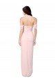 Sleeveless Strapless Soft Chiffon Pink High Low Bridesmaid Dress Adelaide