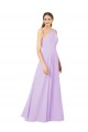 Sleeveless One Shoulder Soft Chiffon Lilac Long Formal Evening Gown / Bridesmaid Dress Adelaide