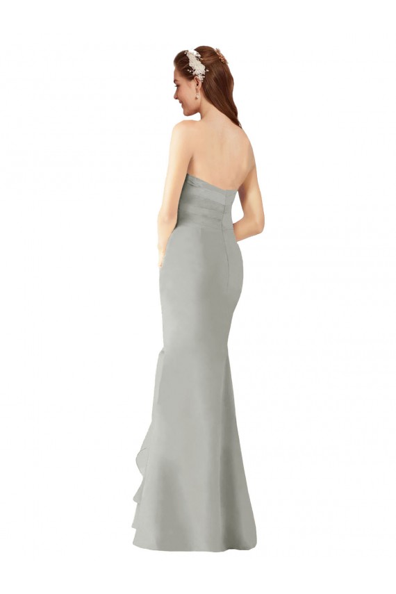 Sleeveless Sweetheart Soft Chiffon Dark Navy Long Bridesmaid Dress Adelaide