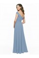 Sleeveless Off the Shoulder Chiffon Dusty Blue Long Bridesmaid Dress / Evening Gowns Adelaide