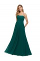 Sleeveless Square Neck Soft Chiffon Hunter Long Bridesmaid Dress Adelaide