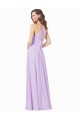Sleeveless Square Neck Soft Chiffon Lilac Long Bridesmaid Gown Adelaide