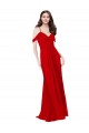 Sleeveless Sweetheart Soft Chiffon Dark Red Long Bridesmaid Dress Adelaide