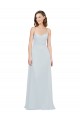 Sleeveless Spaghetti Straps Soft Chiffon Frost Long Bridesmaid Dress Adelaide