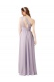 Sleeveless One Shoulder Chiffon Grape Long Floor Length Bridesmaid Dress Adelaide