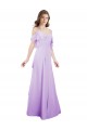 Cold Shoulder Sweetheart Soft Chiffon Lilac Long Formal Dress / Bridesmaid Dress Adelaide