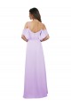 Cold Shoulder Sweetheart Soft Chiffon Lilac Long Formal Dress / Bridesmaid Dress Adelaide