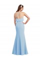 Sleeveless V-Neck Soft Chiffon Light Sky Blue Long Bridesmaid Dress Adelaide