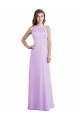 Sleeveless Sweetheart Soft Chiffon Lilac Long Bridesmaid Dress / Formal Dress Adelaide