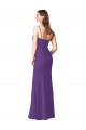 Sleeveless Strapless Soft Chiffon Plum Purple Long Bridesmaid Dress Adelaide