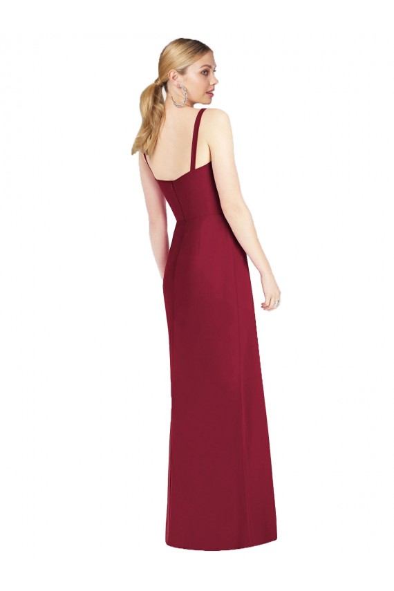 Sleeveless Strapless Soft Chiffon Lilac Long Bridesmaid Dress Adelaide