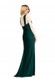 Sleeveless Halter Neck Soft Chiffon Ever Green Trumpet Long Bridesmaid Dress Adelaide