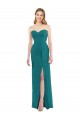 Sleeveless Strapless Soft Chiffon Hunter Long Bridesmaid Dress Adelaide